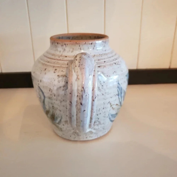 Pottery Barn Ceramic Cream/Brown  Speckled Teapot/Vase. - Picture 3 of 6